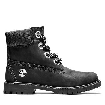 Timberland Női Heritage 6-Inch Vízálló Bakancs Fekete